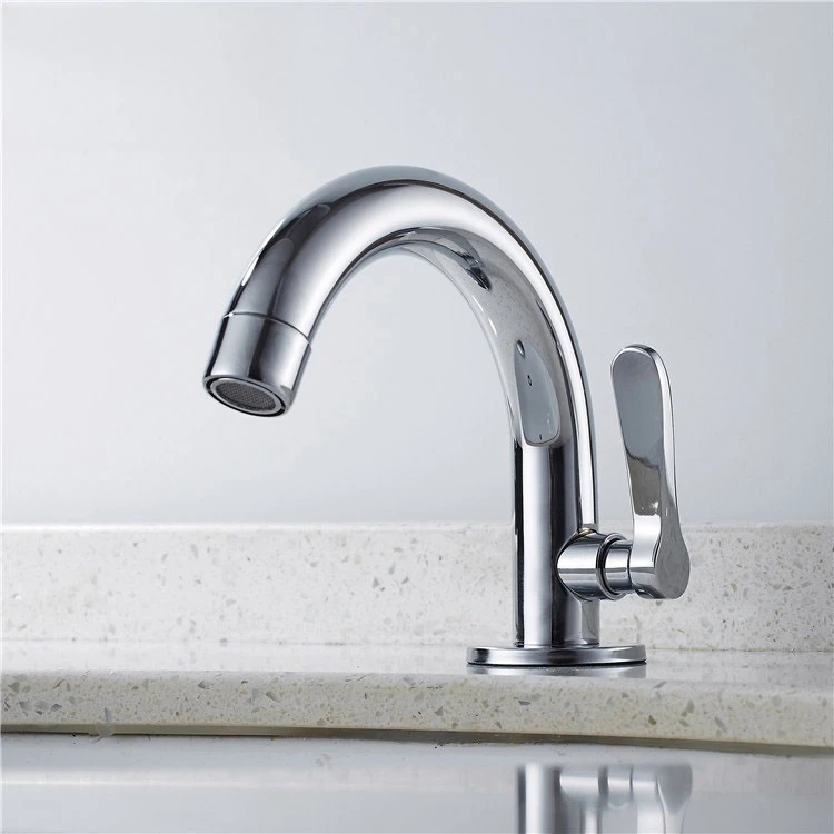 

Washbasin Single Handle Single Cold Water Faucet Bathroom Sink Faucet Deck Mounted Stainless Steel Basin Tap Deck Mounted