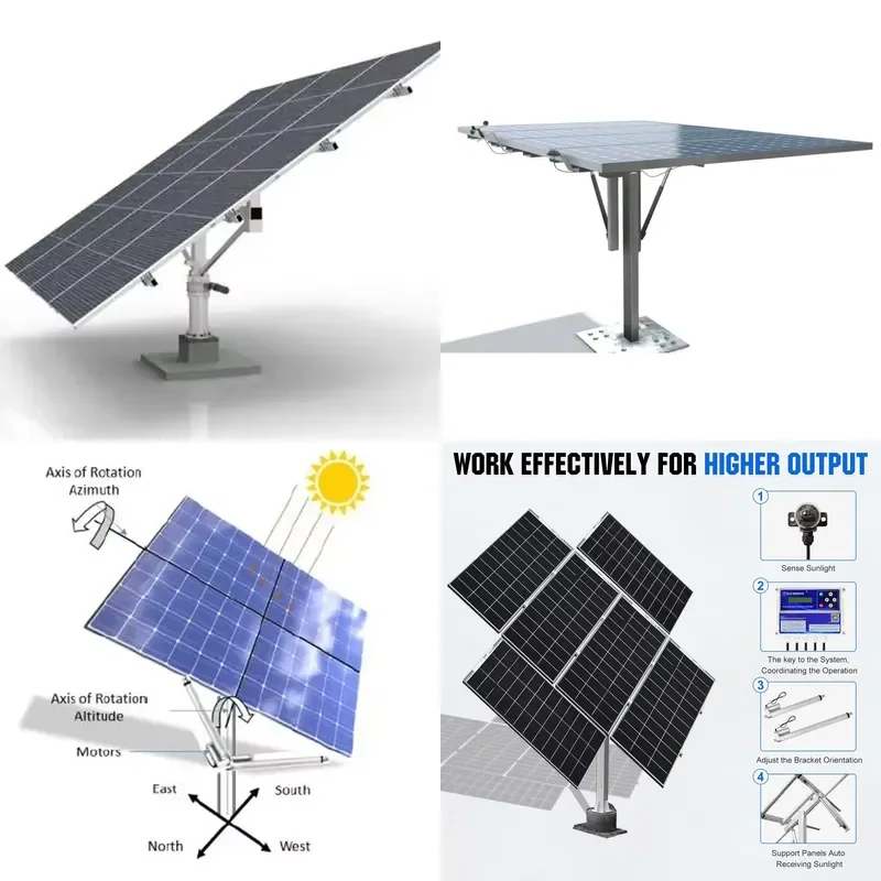 for  Dual Axis Solar Tracking System Adjustable Photovoltaic Mounting Structure Solar Tracker Bracket