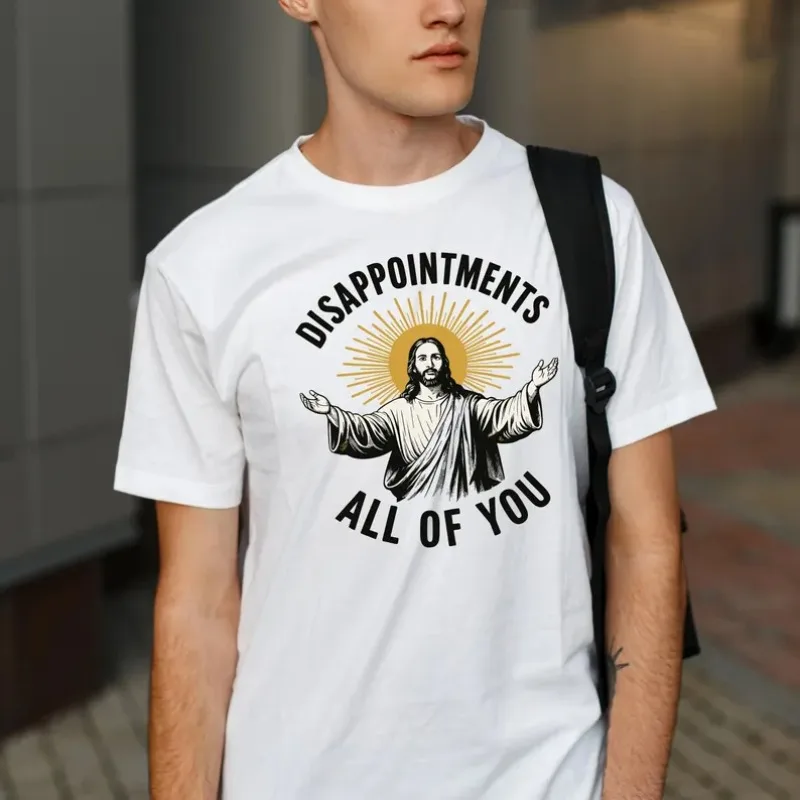 Men's Women Disappointments All of You T-Shirt Streetwear Oversized Tee Summer Casual Vintage Cotton Loose Short Sleeve Novelty