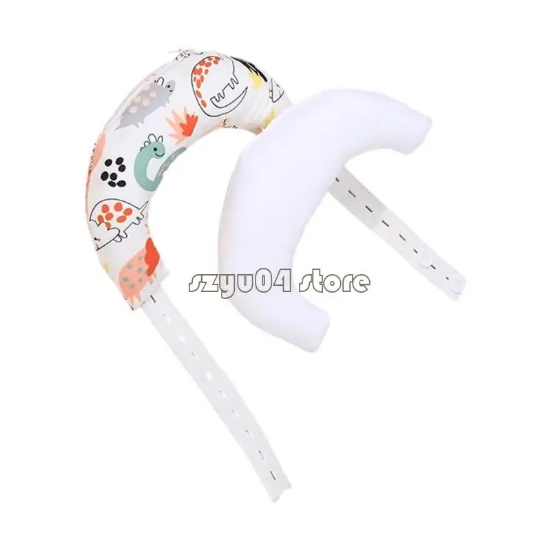 Gối Cotton 4X7D Có Vỏ Có Thể Tháo Rời Họa Tiết Hoạt Hình Gối Hỗ Trợ Cổ Cho Bé