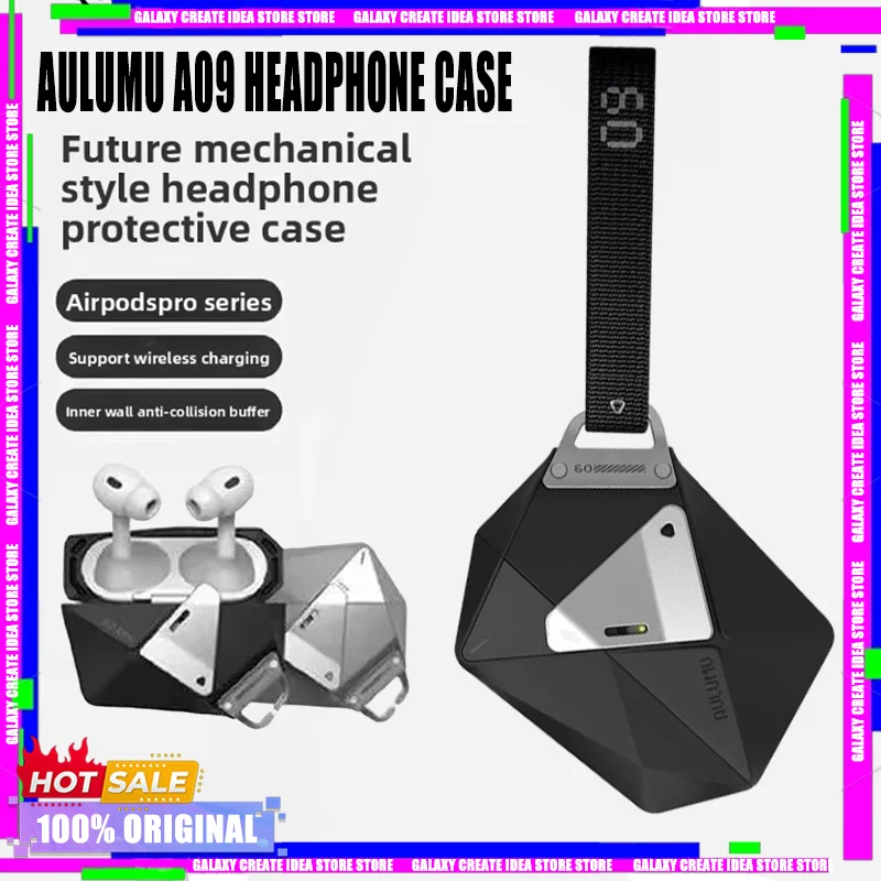 

AULUMU A09 Headphone Case For AirPodsPro1/2 Generation Mecha Wind All-inclusive Split Shock Headset Case Absorption Anti-fall