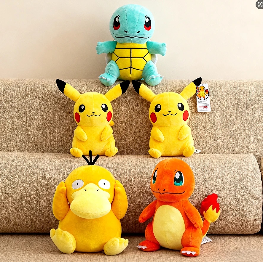 

20-22CM Pokemon Pikachu Plush Doll Toy Anime Kawaii Squirtle Charmander Bulbasaur Stuffed Toys Cartoon Children Birthday Gift