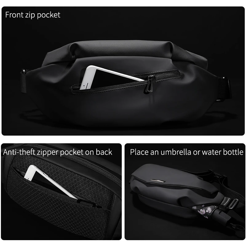 Heroic Knight Multifunction Crossbody Bag For Men Outdoor Travel Shoulder Bag  Casual Fashion Chest Bags Anti-theft Sling Pack