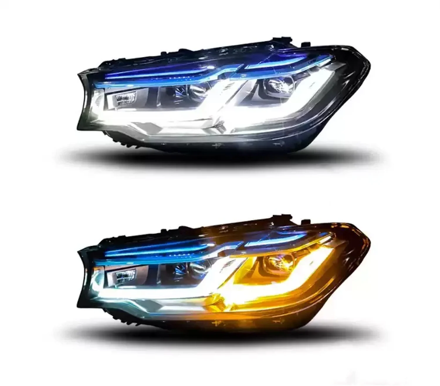 Front Headlight Headlamp Angel eyes for BMW 5 Series M5 18-22 DRL Daytime Running Light Turn signal