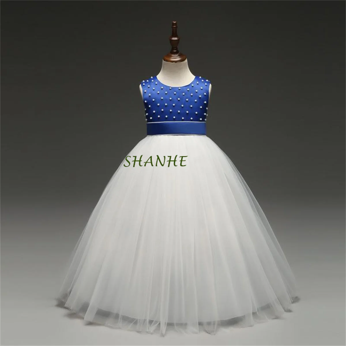 

2-14 Years Flower Girl Dresses for Weddings Banquet Dress Girl Beaded Birthday First Communion Dresses Petals Sleeveless Ball Go
