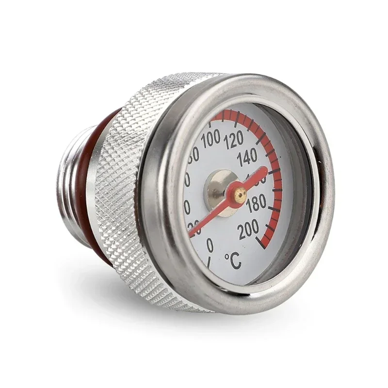 

M20x1.5 Oil Temp Temperature Gauge Filler Caps for Motorcycle 0-200℃ Black/Silver