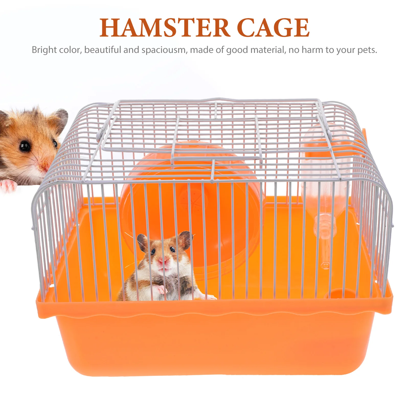 

Pink Cage for Hamster Guinea Pig Small House Bright Color Spacious Multi Function Supplies Cute Pink Small Pet for Chinchilla