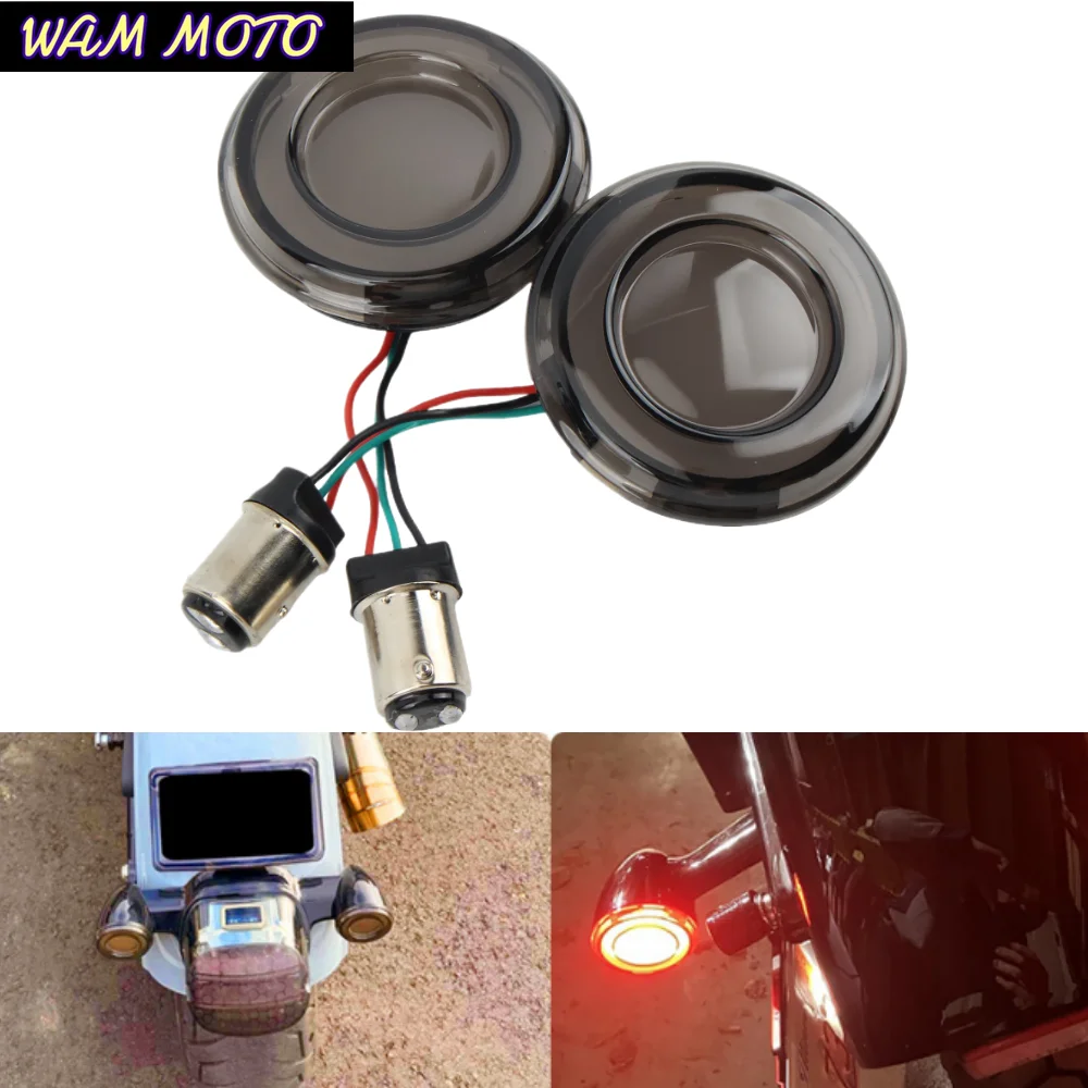 Motorcycle Mini Led Indicators Blinker Lights Turn Signal Lamp For Harley Cafe Racer Enduro