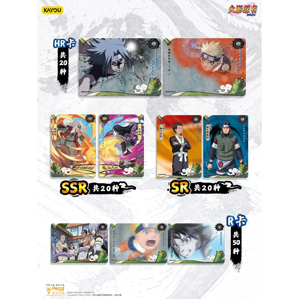 KAYOU Genuine Naruto Characters Collection Cards Uchiha Sasuke Orochimaru Anime Ninja Duel SSR Battle Cards Kids Birthday Gifts