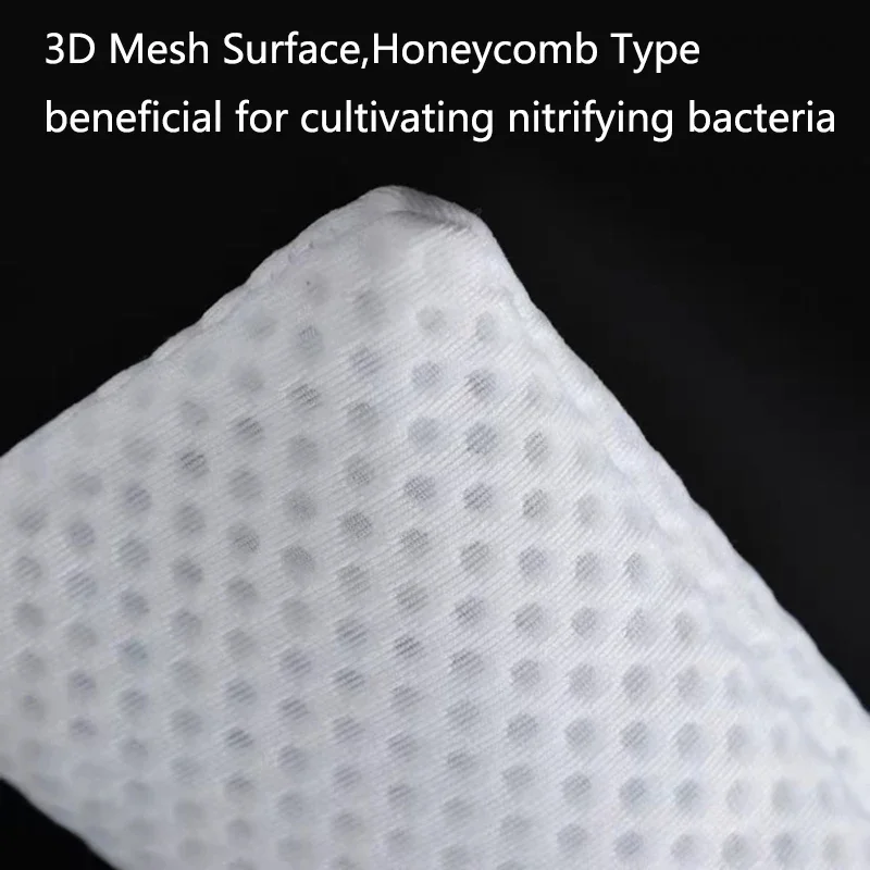 Anti Overflow Aquarium Filter Bag Honeycomb Type Washable Reusable Mesh Foam Carpet Sock Bag for Fish Marine Filtration System