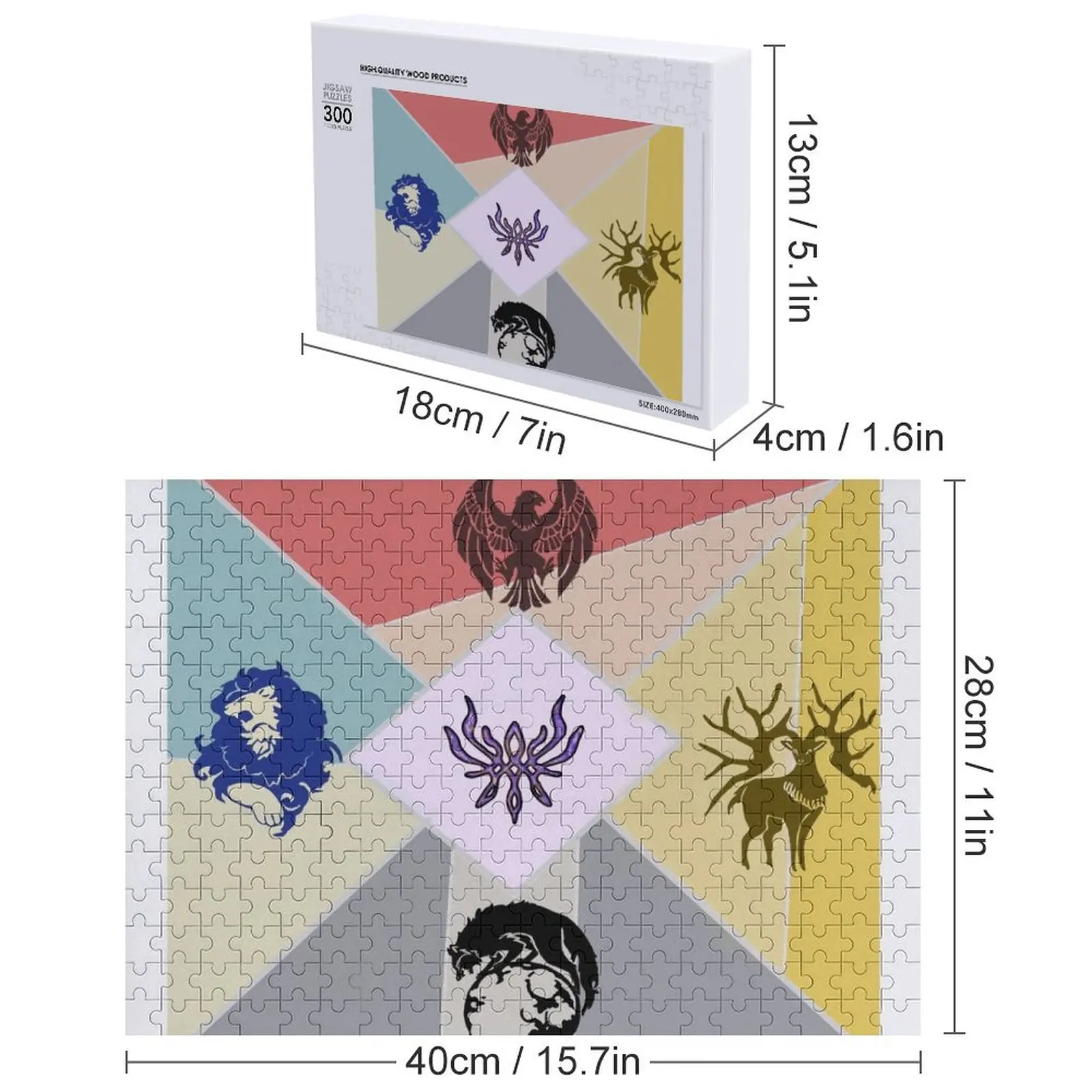 파이어 엠블럼 하우스 직소 퍼즐 맞춤형 장난감 어린이용 맞춤형 나무 상자 퍼즐