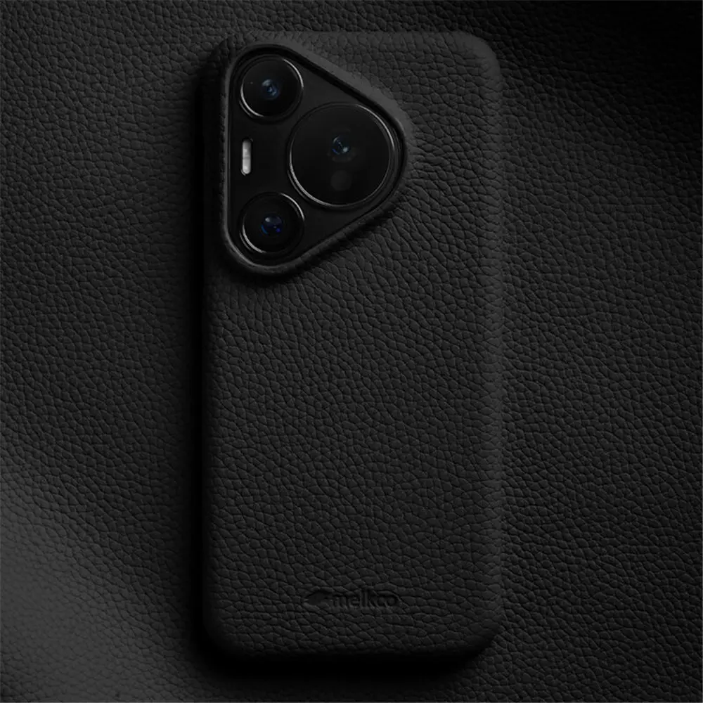 

Genuine Cowhide Leather Litchi Case for Huawei Pura 80 70 Ultra Pro Business Back Cover