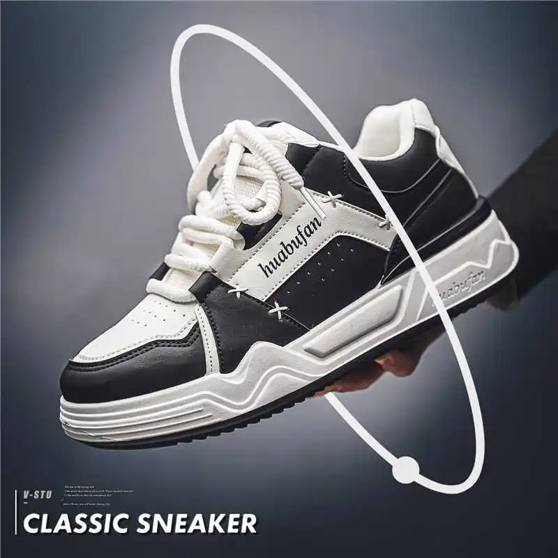 With Lacing Thick Bottom Men's Fashion Boots Casual Athletics Shoes Breathable Sneakers For Men Sports Shoses Luxo Fashion