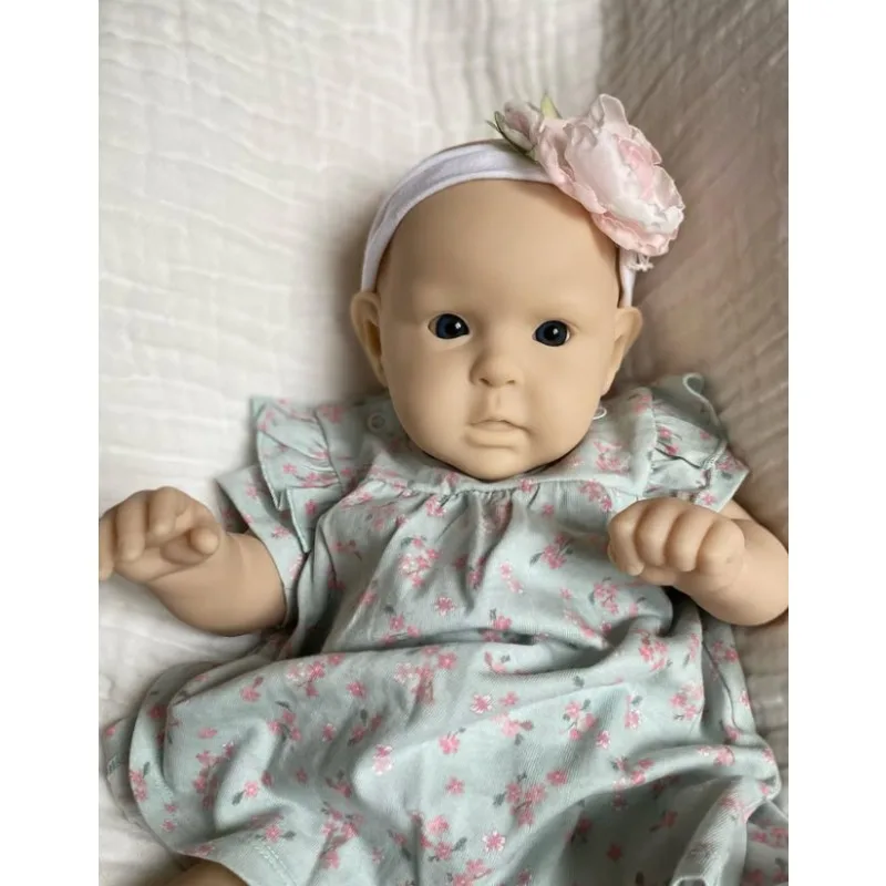 NPK 18Inch Reborn Ward Unifinished Unpainted DIY Doll Parts Fresh Color with Cloth Body and Eyes Include  Blank Kit