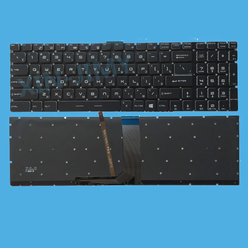 XIN-teclado ruso para MSI MS-1791, MS-1792, MS-1793, MS-1795, MS-1796, MS-1799, portátil, retroiluminado, colorido, RU