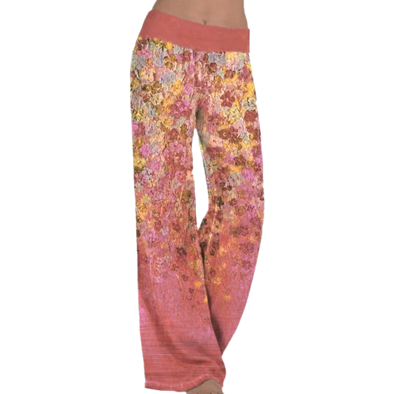 Women\'s Pajama Pants Flower Print Home Long Pant Soft Comfortable Big Sizes Sleepwear