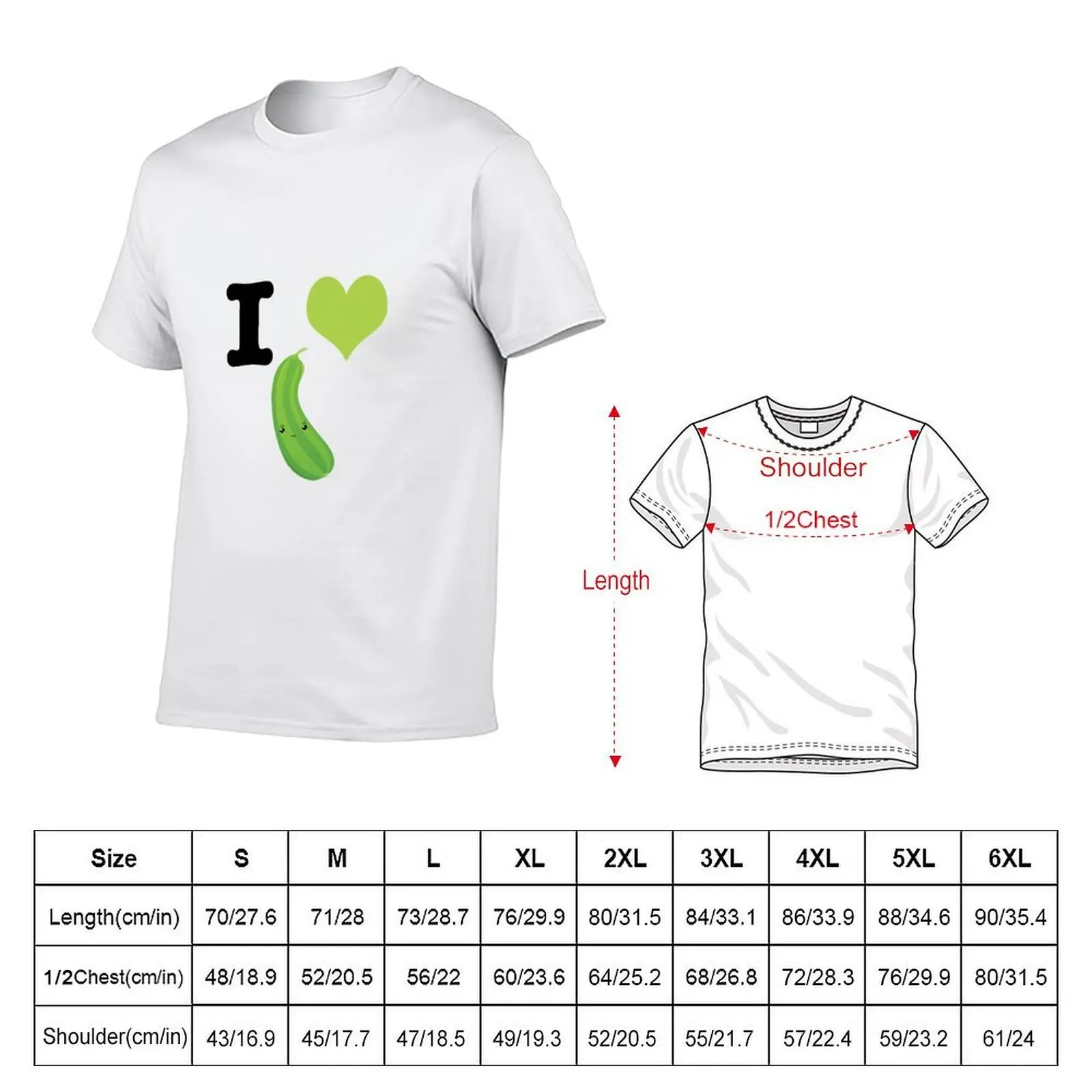 Cute Kawaii I Heart Zucchini T-Shirt g man t shirts for men man t shirts for men T-Shirt