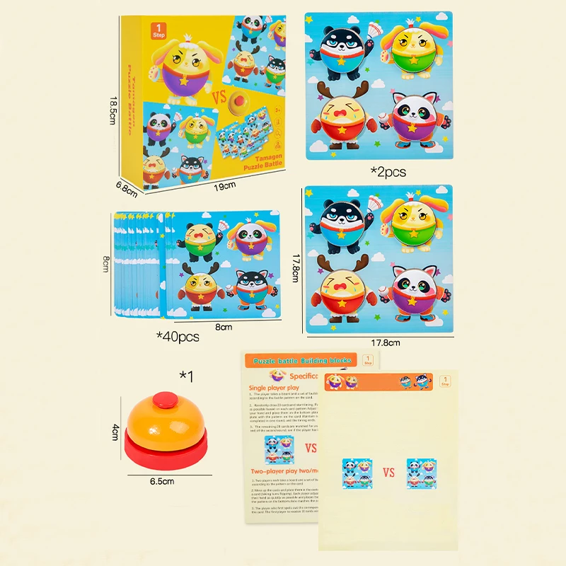 Montessori Doppels ch lacht Bausteine Puzzle Eltern-Kind interaktive Spielzeuge Logik Denken Lernen Lernspiel zeug Geschenke