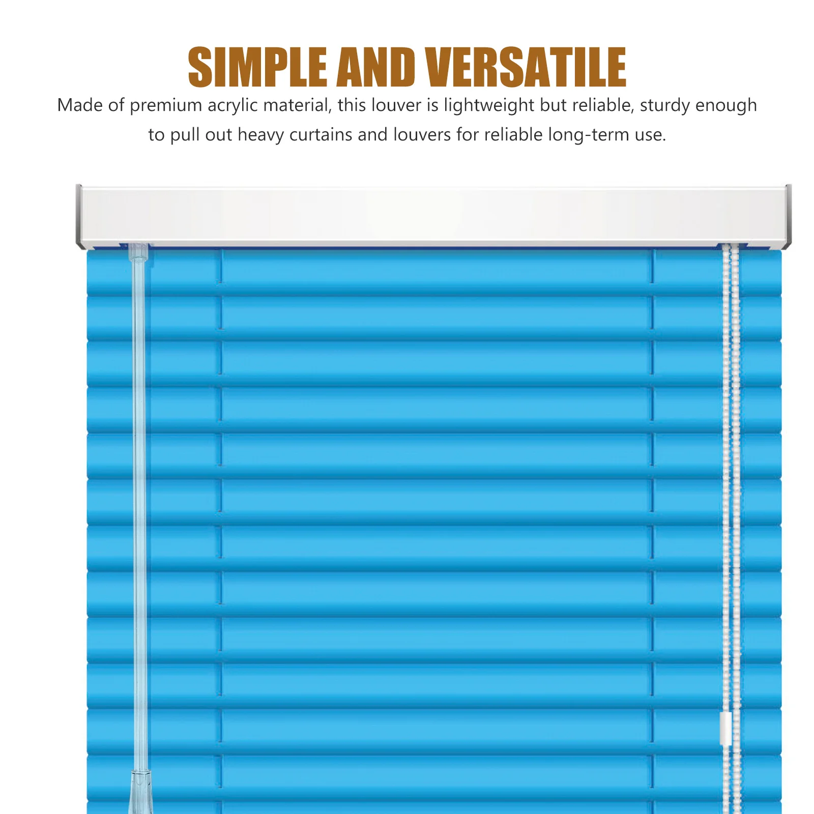 

2 шт., акриловые жалюзи премиум-класса, запасные части для вертикальных жалюзи, простая установка, для домашнего офиса, отеля, жалюзи, стержень