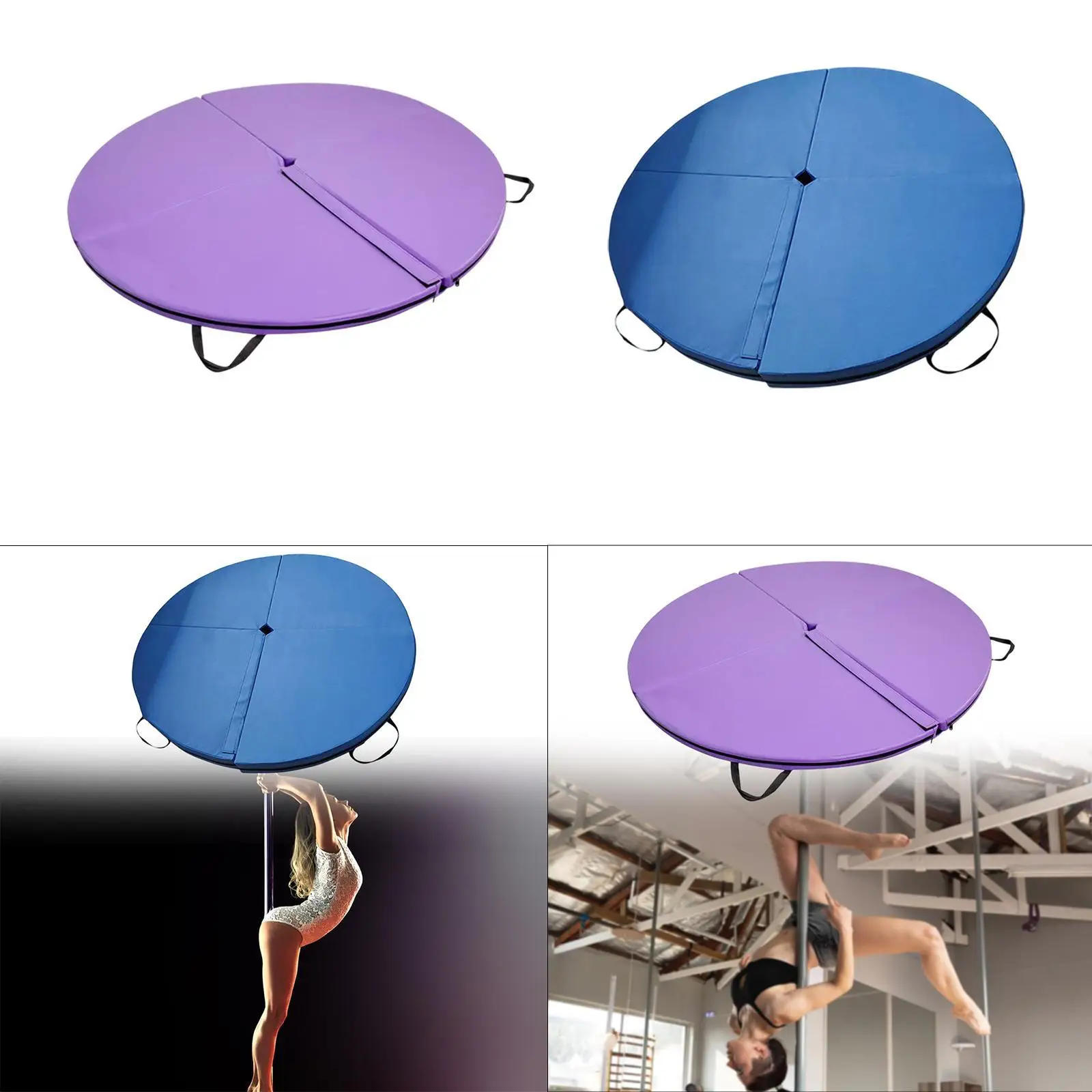 Pole Dance Mat Floor Protection Portable Versatile Circular Exercise Mat for Strength Training Home Gym Indoor Studio Fitness