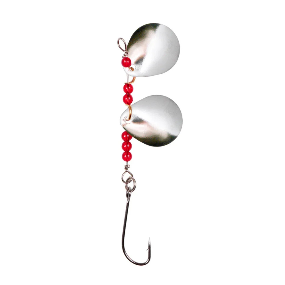

3pcs Sequin Fishing Hooks Metal Head Baits Freshwater Lures Fishing Accessories Perforated Design Unique Pattern Durable