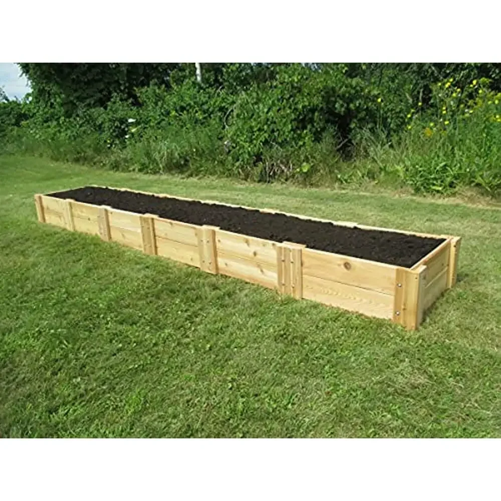 

Садовый комплект с приподнятой кроватью из кедра, 2x12x11 дюймов, высота 16,5 дюйма, глубокие большие растения, 20 куб. футов. Емкость почвы 24, кв. футов. Зона выращивания Сильная