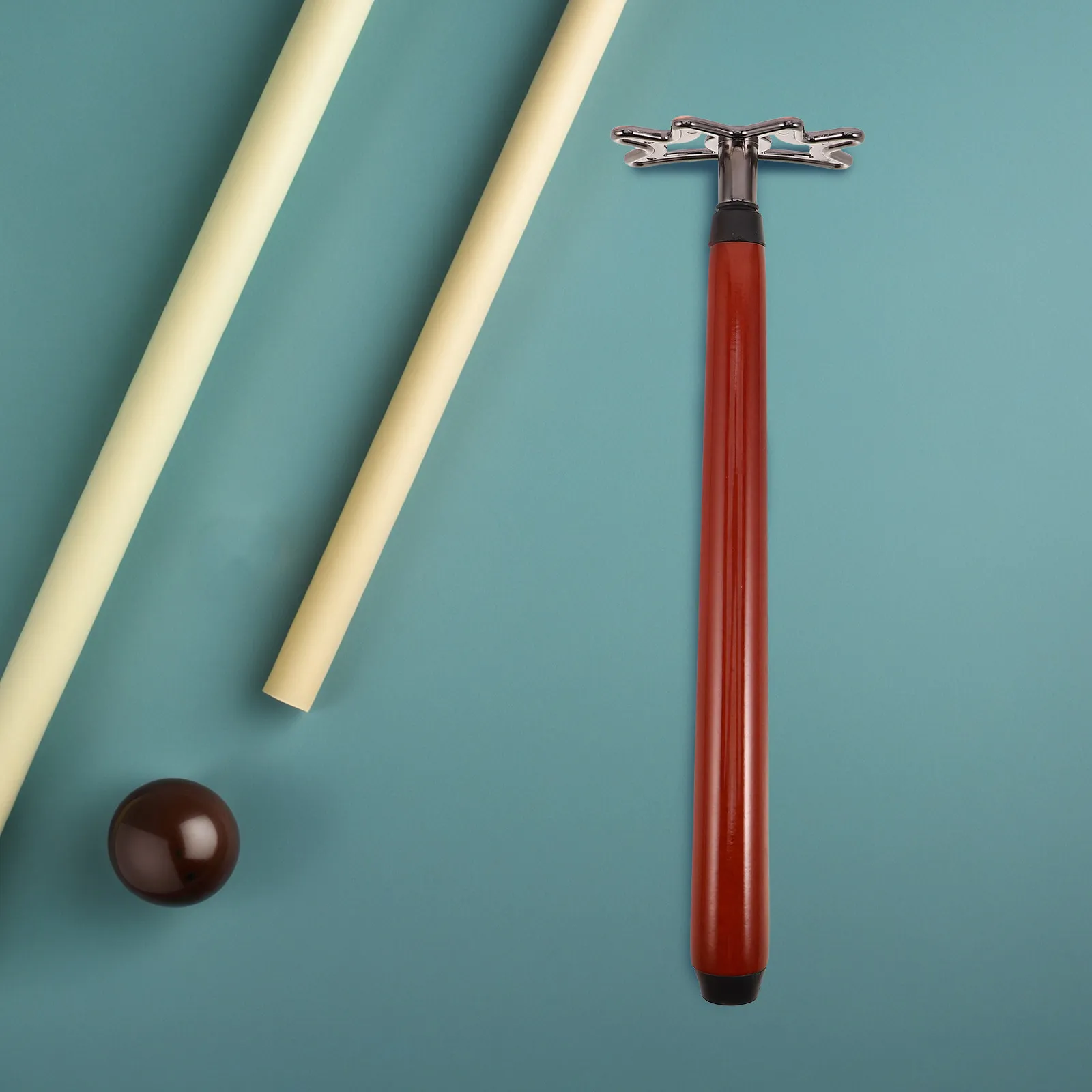 

Retro Style Pool Cue Stick Stand Bronze Metal Billiards Accessories Cue Rest for Snooker Pool Bridge Table Bridge Stick