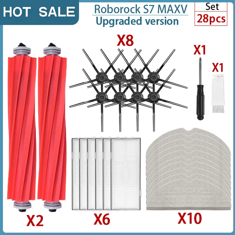 Roborock S7 MaxV Ultra Staubbeutel Zubehörtasche Roborock S7 pro ultra S7 MaxV Plus Hauptbürste Roboter Staubsauger Teile