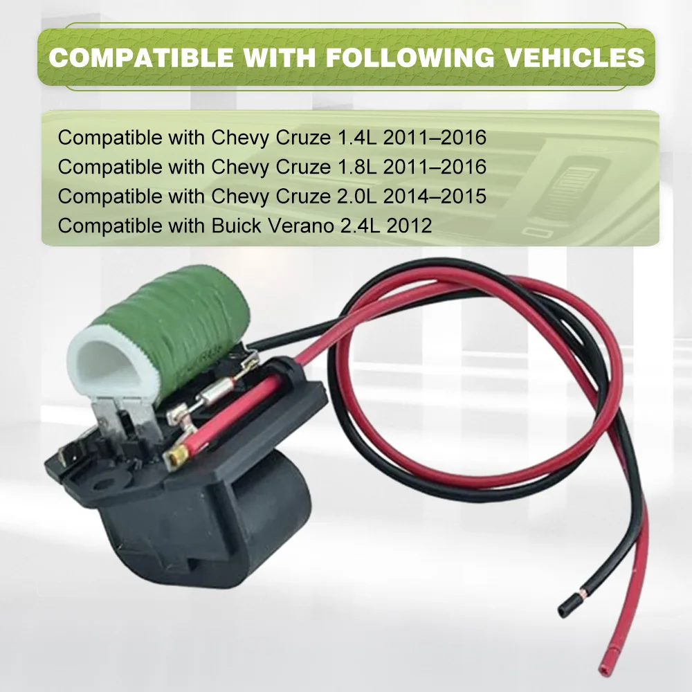 

4 Pins Car Radiator Fan Blower Motor Resistance For Buick Verano 2.4L Chevy Cruze 1.4L 1.8L 2.0L 13427160, 13427161, 13289627