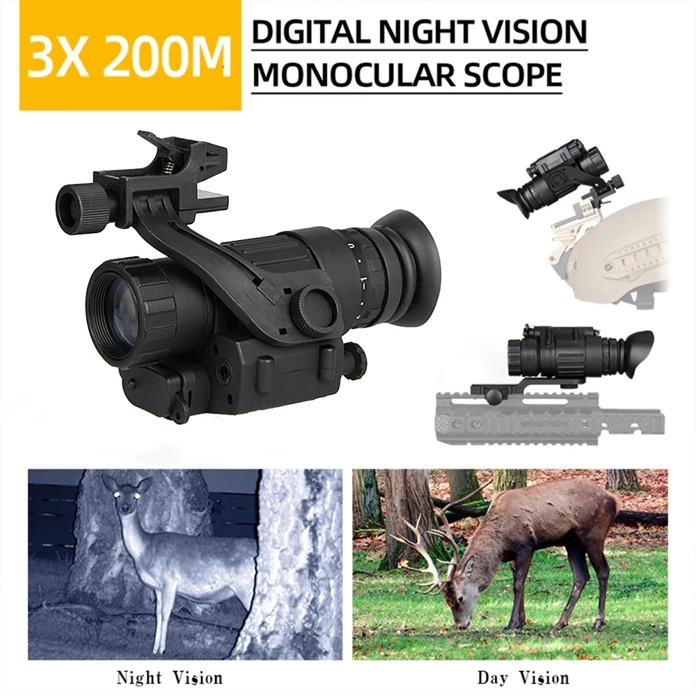 

PVS-14 Caza 2X28 Digital Monocular Infrared Night Vision Goggles IR Night Vision Scope Trail Camera Device For Hunting Camping