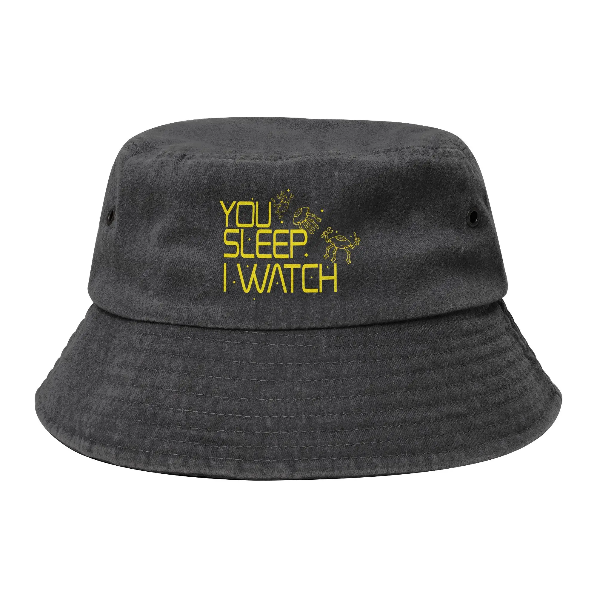 Project Hail Mary YOU SLEEP I WATCH Bucket Hat Women Distressed Denim Washed Fishing Hat Vocation Getaway Headwear Boonie Hat
