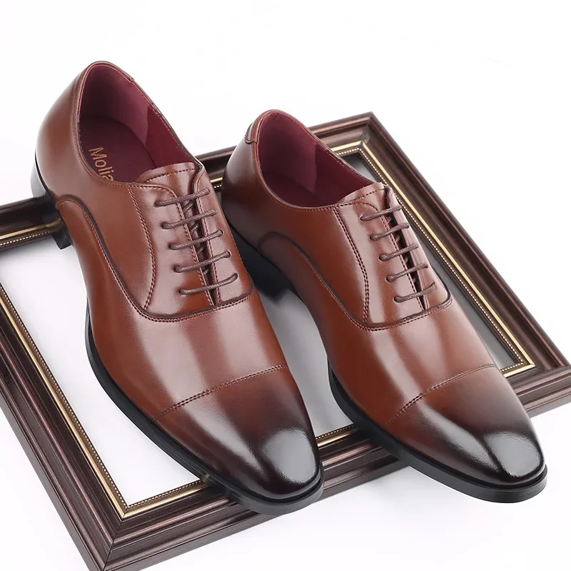 Big Size New Vintage British Men Casual Shoes Japanese Formal Dress Leather Shoes Business Work Loafers Wedding British Oxfords