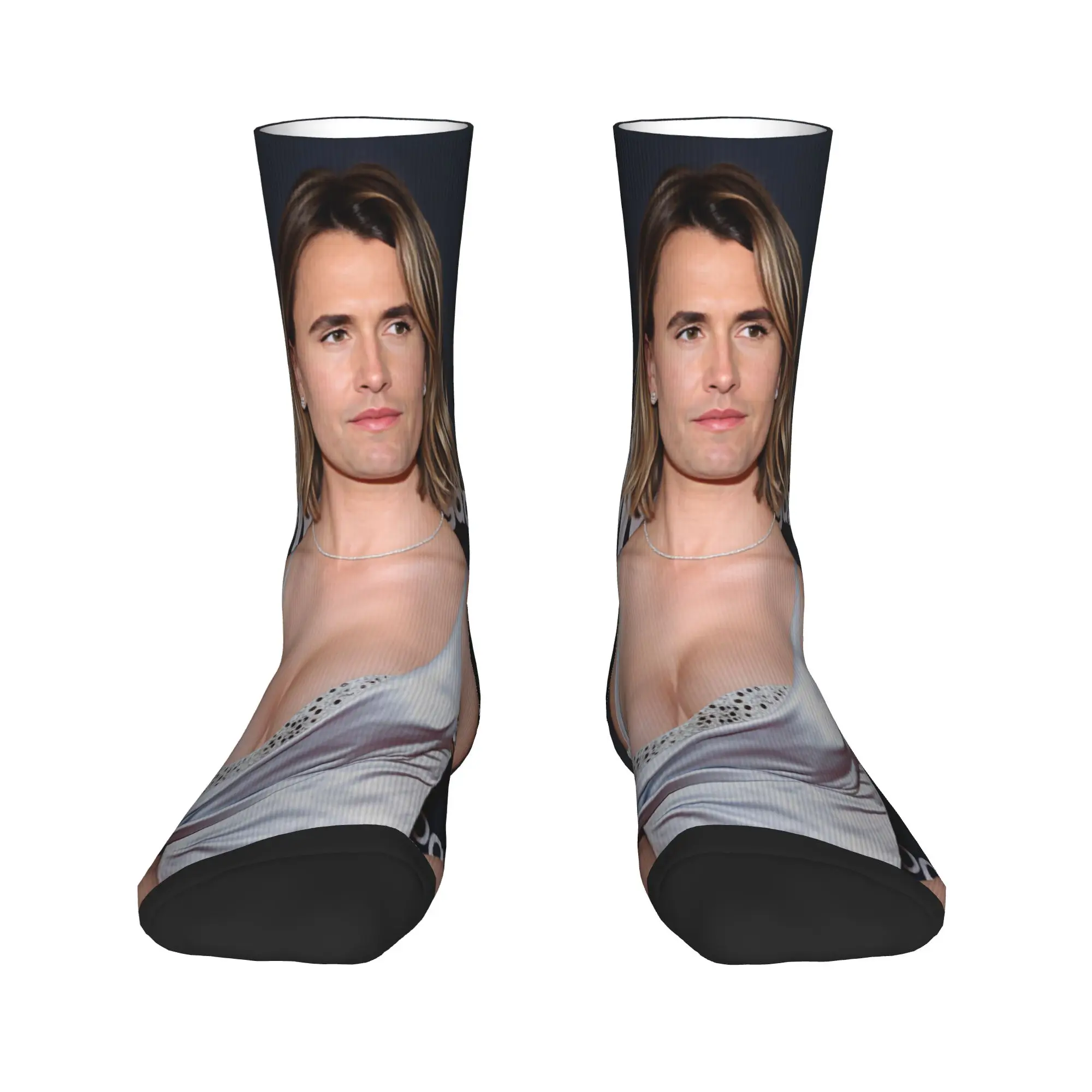 Charlie Kirk Glamour Portrait Meme Socks  Gothic Stockings Autumn Non Slip Couple Socks Soft Breathable Printed Running Socks