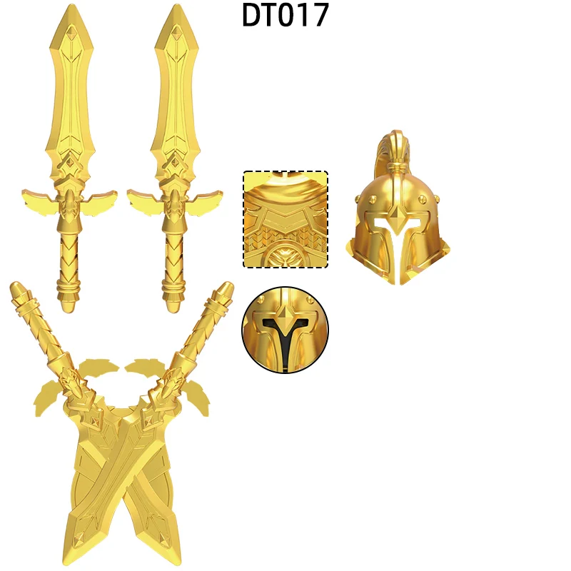 

DT017 Золотой солдат Модель Блоки MOC Набор кирпичей Подарки Игрушки