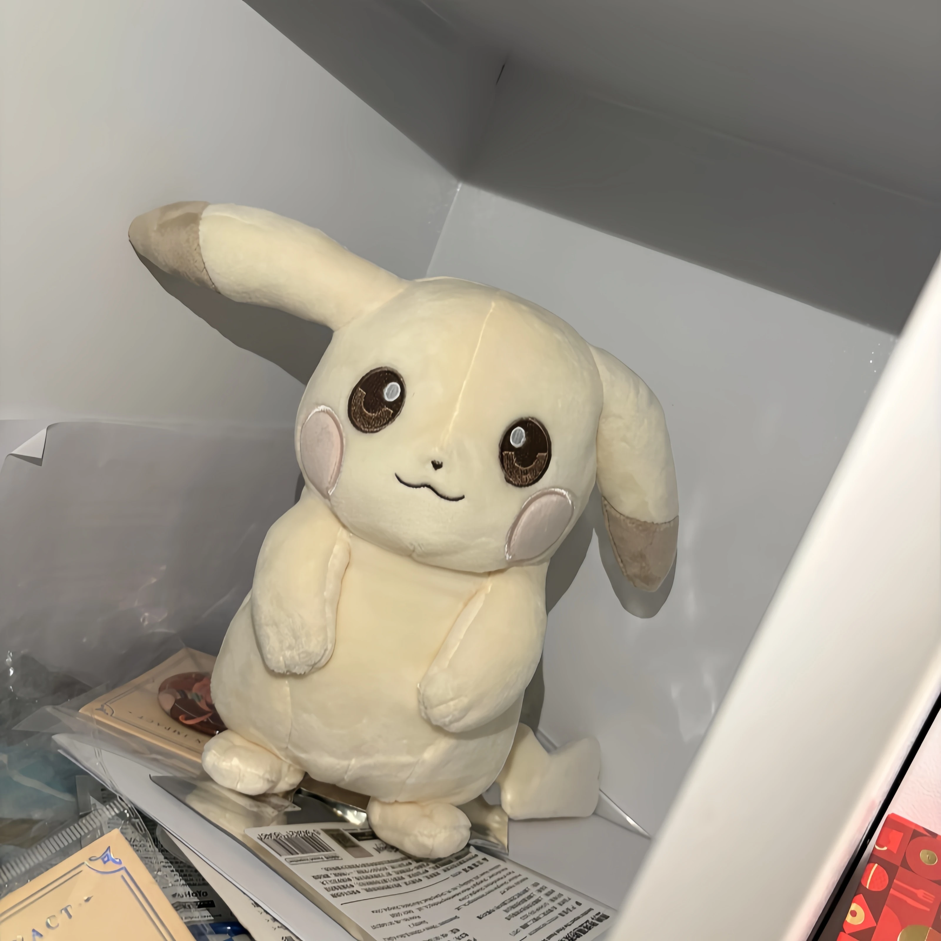 

Anime Pokemon Light Color Pikachu Plush Toys Kawaii Anime Elf Plush Doll Soft Stuffed White Pikachu Doll Birthday Gift For Boys