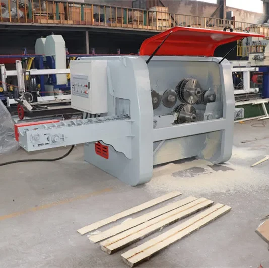 Serra circular automática multi-lâmina, componente de motor central de estilo horizontal, nova condição, corte de madeira, carpintaria