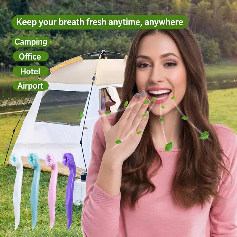 No Rinse Disposable Mouthwash Toothbrush 2in1 Convenient Oral Care Solution for Travel Emergencies