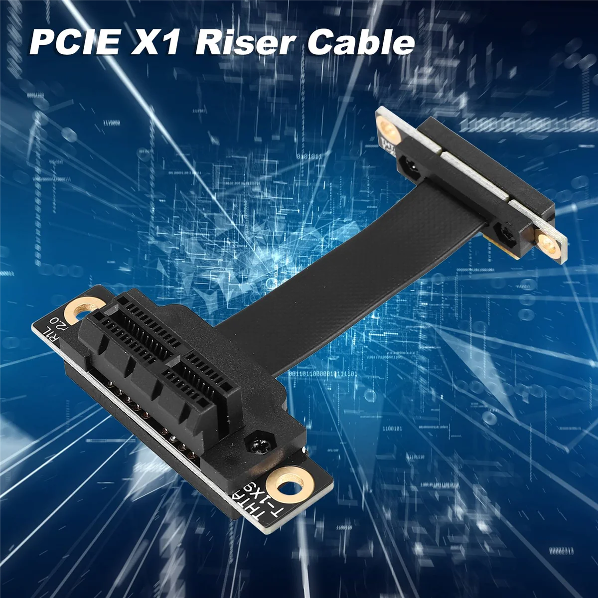 PCIE X1 Riser Cable Dual 90 Degree Right Angle PCIe 3.0 X1 to X1 Extension Cable 8Gbps PCI Express 1X Riser Card - 5CMJAS