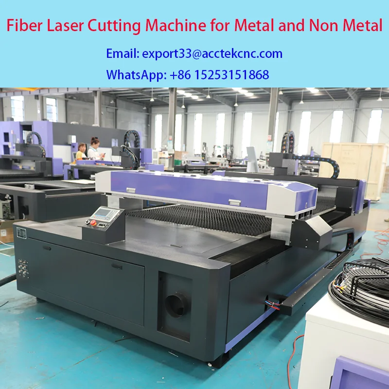 AccTek Laser Cutting Machine Fiber Laser Cutter Metal Cutting Machine Co2 Laser Engraving Cutting for Metal and Non Metal Tools