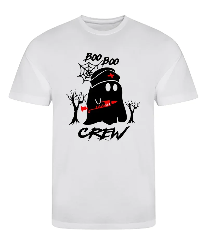 New T-Shirt - Boo Boo Crew - Trick Or Treat Scary October Horror Halloween Tee T