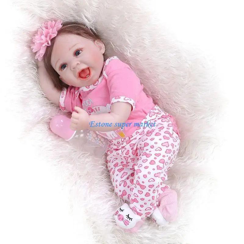 

090B 55cm Realistic for Doll Soft Body Vinyl Toddler Babies Girl Toy Gi