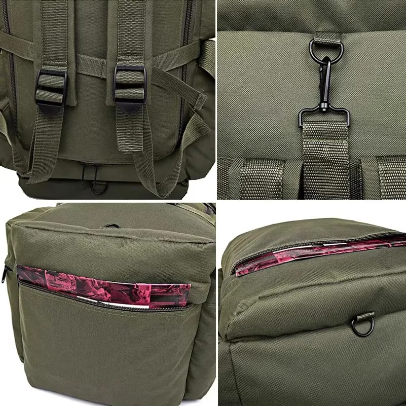 100L Camping Bag Travel Backpack Large Luggage for Men Outdoor Shoulder Hiking Trekking Tourist Tactical Carry-on Duffel Weekend - view 5