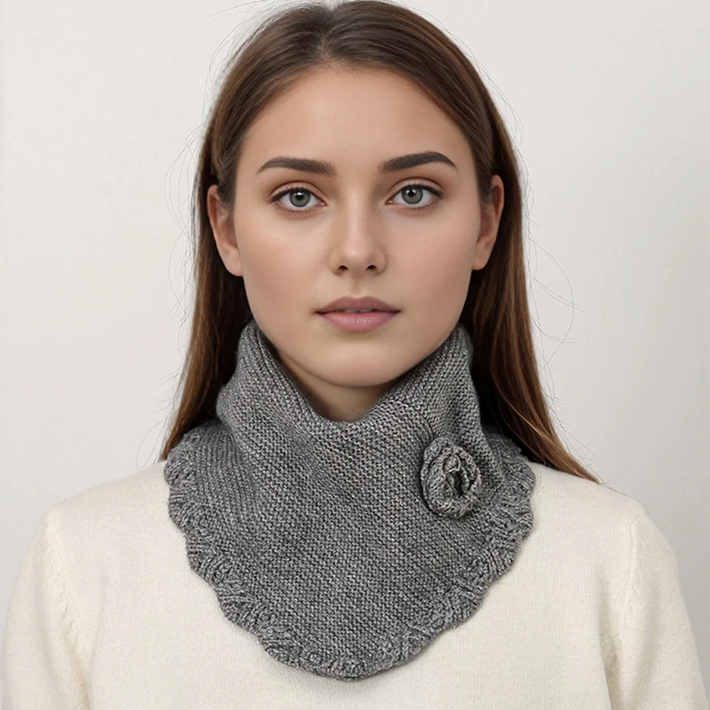 

New Detachable Knitted Turtleneck Fake Collar For Women Neck warmer Autumn Winter Warm Cover Head Neck Knitting False Collar