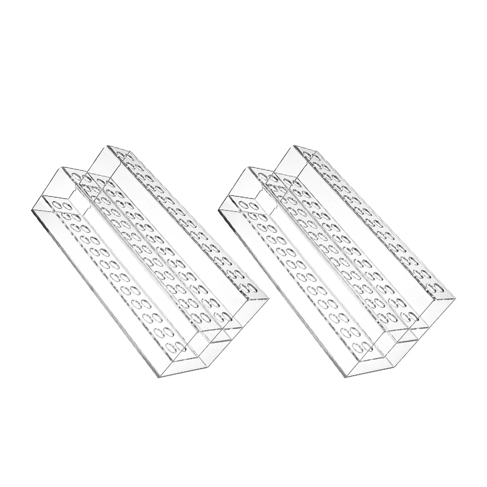 

2pcs Pen Holder Storage Box Plastic Pencil Clear Display Stand for Home Office Desk Organizing Pen Rack HOLDER