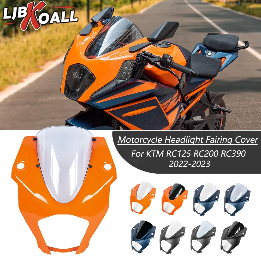 

Motorcycle Headlight Fairing Windscreen Windshield For KTM RC390 RC200 RC125 2022-2023 RC 125 200 390 Fly Screen Wind Deflector