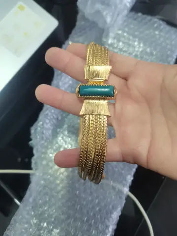 Fashionable medieval Monet book bracelet elegantly woven simple gold-plated high-grade style necklace bracelet set