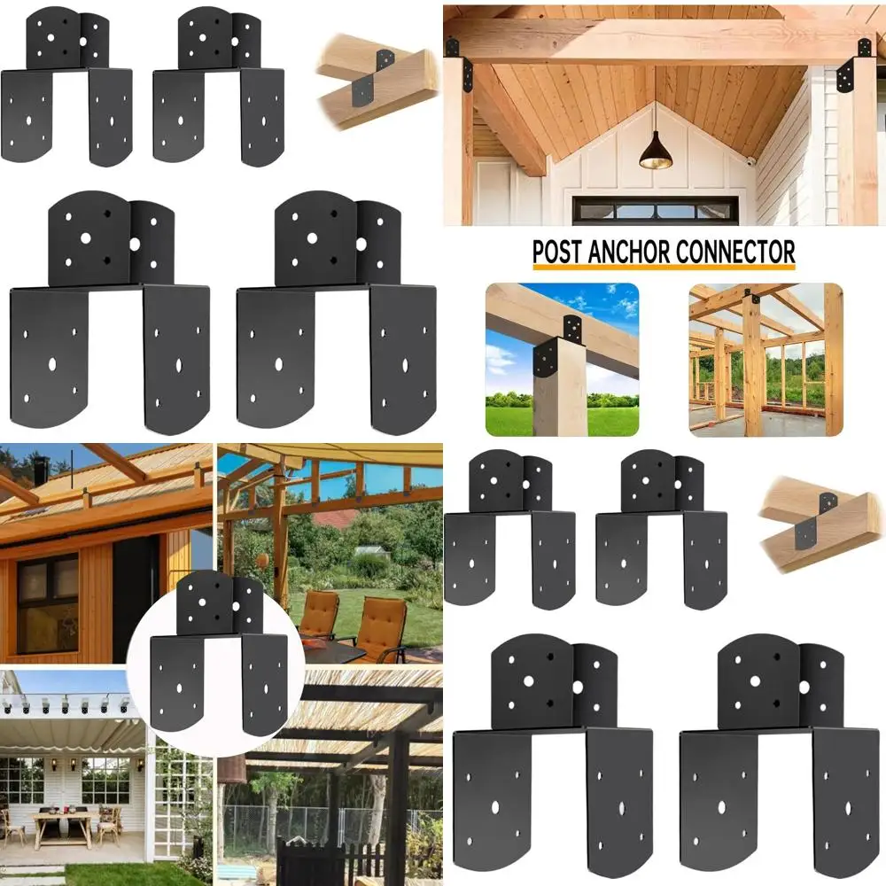 

4 упаковки колпачков для ограждения 4x6 с внутренними кронштейнами для стяжки 3,6, сталь 14 калибра для соединения к дереву