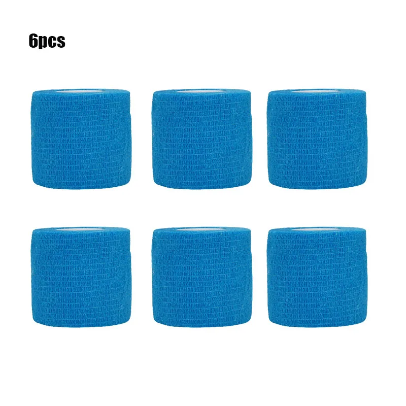 3/6/20PCS Sports Self Adhesive Elastic Bandages Blue Wrap Tape Elastoplast For Knee Pads Finger Ankle Palm Aid Kit Pet Tool