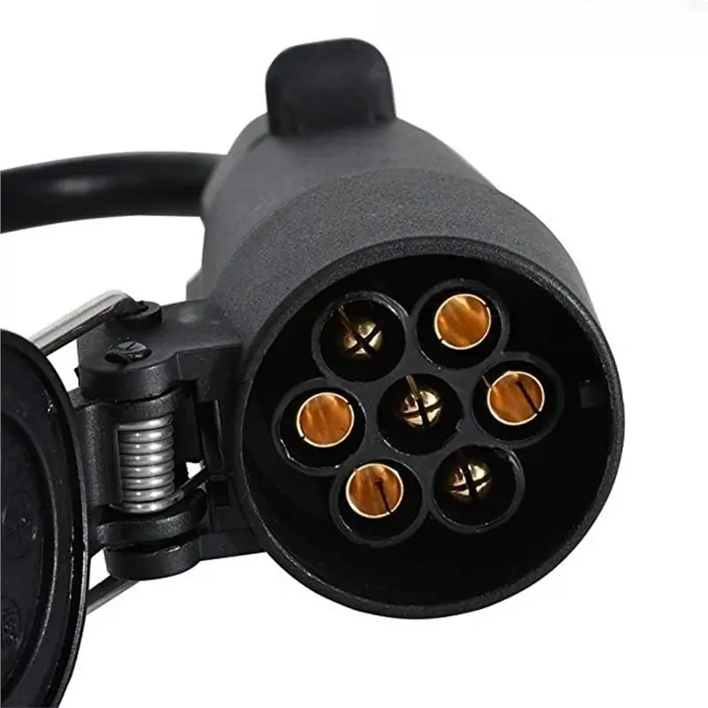AASS-Trailer Light Adapter Car Trailer Light Converter Splitter US 4 Way Flat To EU 7 Way Round Connector Accessories