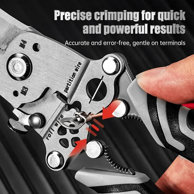 18 in 1 Foldable Wire Strippers Folding Multifunctional Wire Strippers Splitting and Cutting Non-slip Wire Strippers